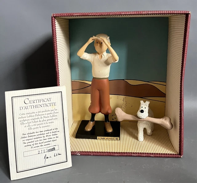Sculture Leblon-Delienne – Tintin E Milù – Grandi Modelli – Coffret E Certificato – Francia 2000