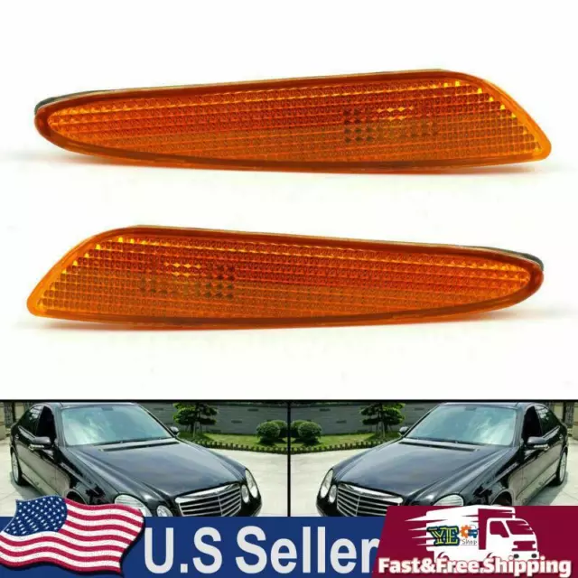 1 Pair Side Marker Light in Bumper Turn Signal Lamp For Benz W211 E-Class 03-06