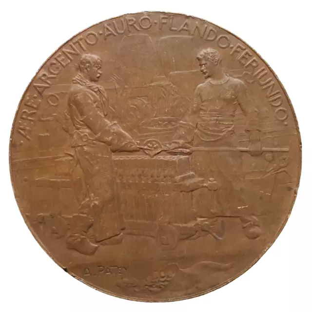 French Bronze Medal Universal Exhibition Paris 1900  By Patey  37,5 mm, 25 grams