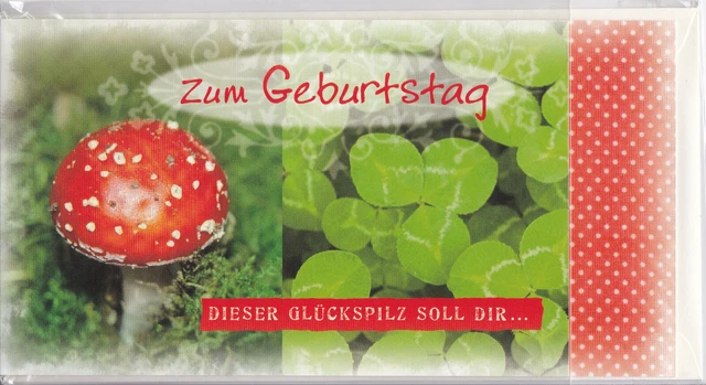 1 GLÜCKWUNSCHKARTE ZUM Geburtstag Grusskarte Glückspilz Liebe Karte