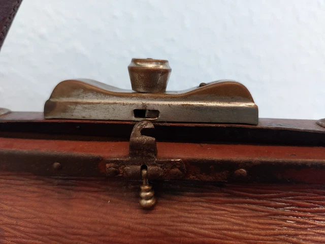 Sehr kleine alte Hebammentasche, Arzttasche, Arztkoffer - nur 24cm lang, selten! 5