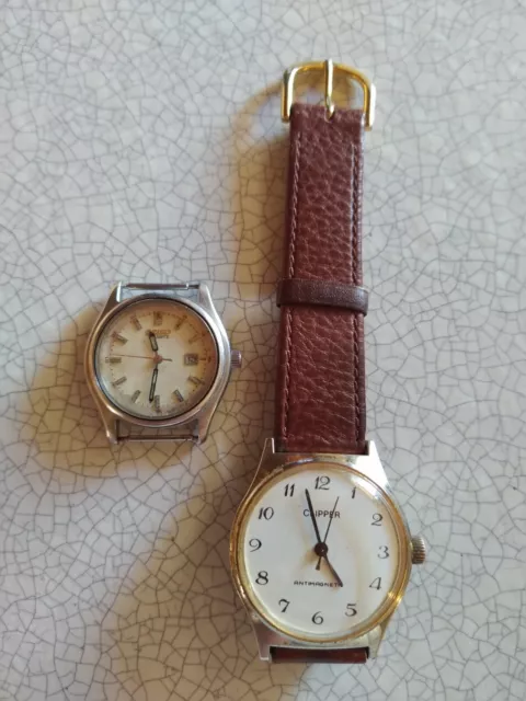 Coppia Di Orologi Seiko E Clipper Vintage Vedi Foto