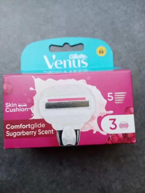 Pack 3 Lames Gillette VENUS "Comfortglide Sugarberry" Recharges Rasoir Femme 5*