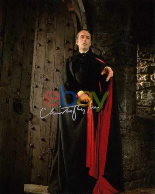 CHRISTOPHER LEE SIGNED 8X10 PHOTO DRACULA reprint