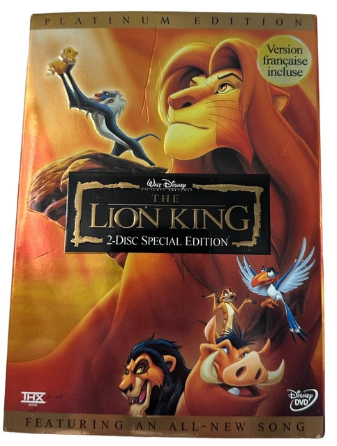 DISNEY THE LION King DVD Platinum Edition 2 Disc Set Special Edition $9 ...
