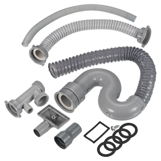 Femelle G1-1/2 Crépine Tube Drainage Tuyau Trousse 4 Voie Connecteur Gris Vert