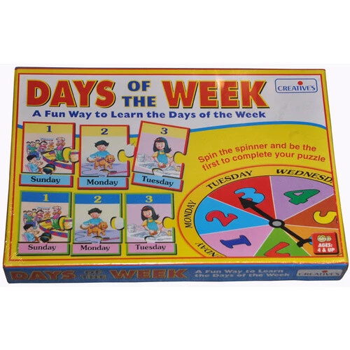 DAYS of the WEEK Educational Puzzle Game PRESCHOOL Prep KINDY RESOURCE Material