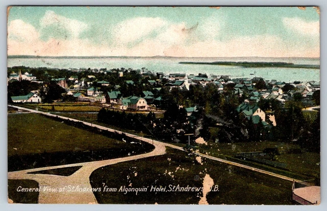 St Andrews NB From Algonquin Hotel, 1907, Nilestown Ont Broken Circle Cancel DPO