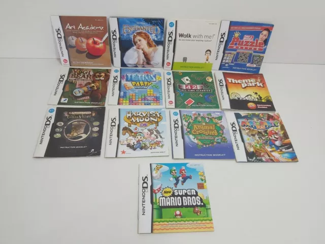 NINTENDO DS  Game Instruction Manuals Please Choose