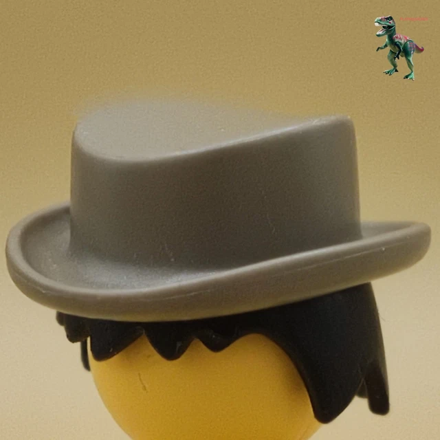 Cappello A Cilindro Grigio Scuro Playmobil Western &ndash; Accessorio Originale Vintage