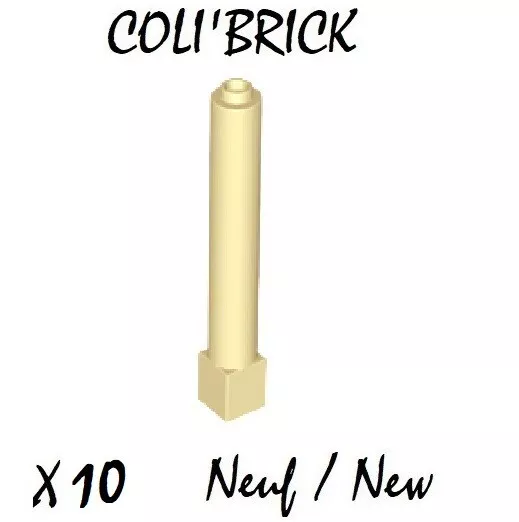 Lego 43888 - 10x Poteau Pilier / Support 1x1x6 Solid Pillar - Beige Tan - Neuf