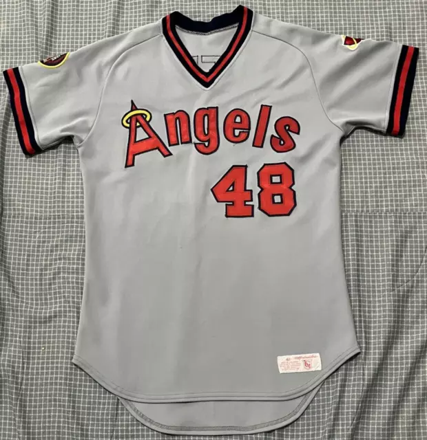 Game Used Worn 1985 California Angels Jersey #48 Kaufman w/Rare Patch