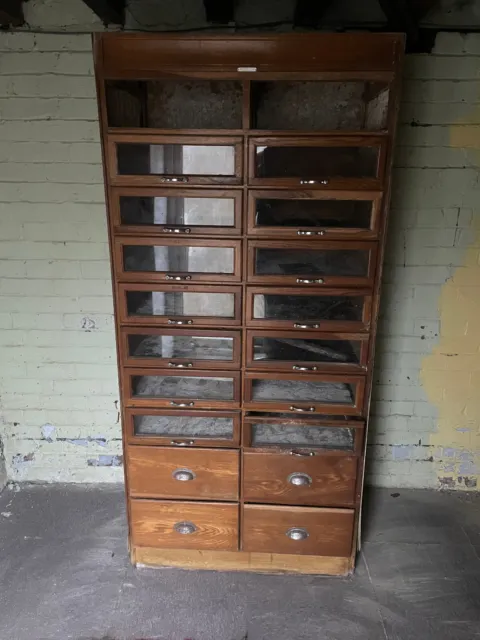 Vintage Haberdashery Drapers Shop Display Cabinet 20 Drawer Chest