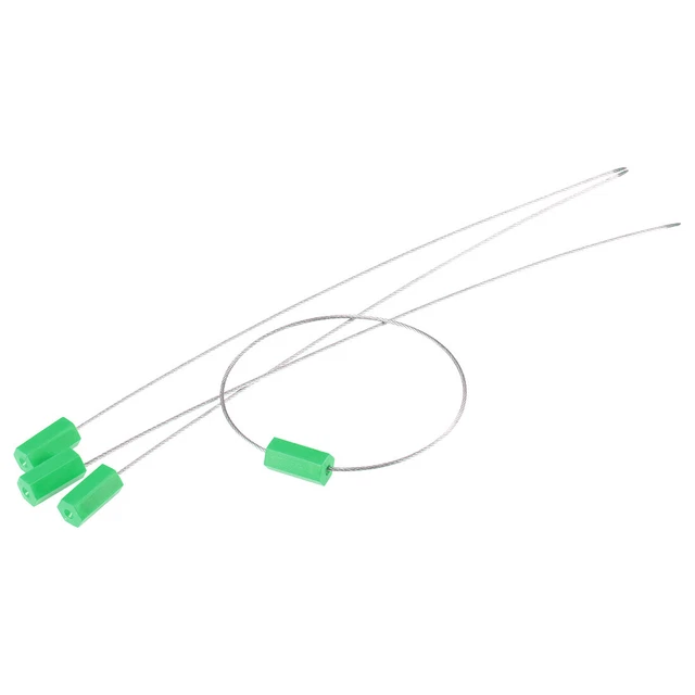 Acier Câble Scellés Anti-sabotage 12.8" pour Conteneur Porte Vert Paquet 50