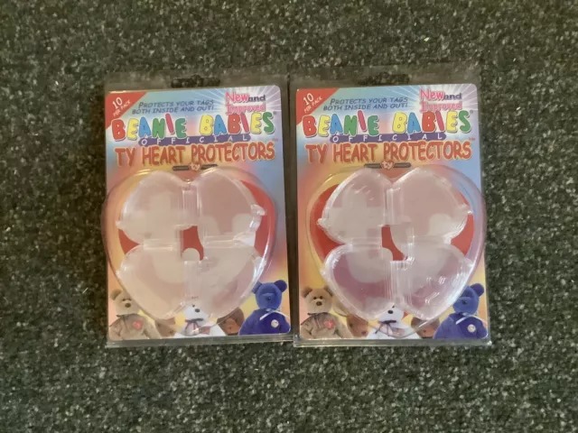 Ty Beanie Babies Official Ty Heart Protectors, New & Improved, 2 Packs Of 10