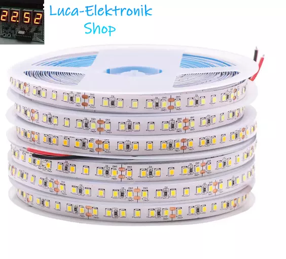 5m 12V Kaltweiß 6000K LED Stripe Streifen Lichterkette Dimmbar 300 LEDs Klebend