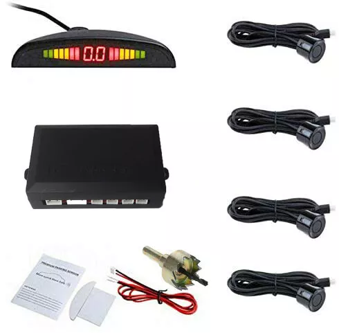 Kit 4xSensores Aparcamiento Detector de Marcha Atrás Alarma Pantalla LED DC12V