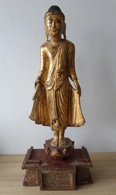 Antique Ancien Burmese Mandalay BUDDHA BOUDDHA Birman Birmanie Burma Myanmar