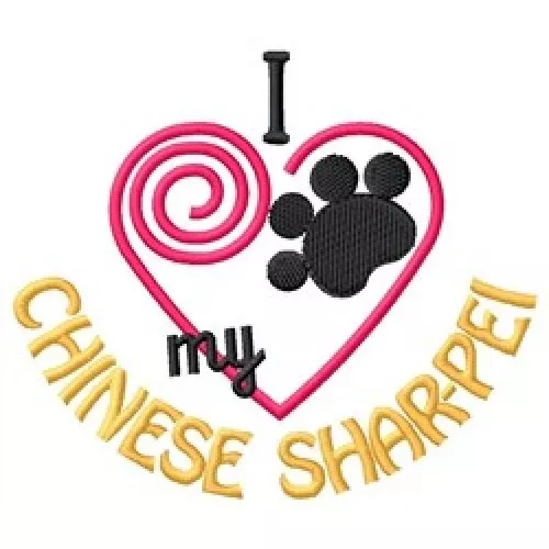 I Heart My Chinese Shar-Pei Ladies T-Shirt 1335-2 Size S - XXL