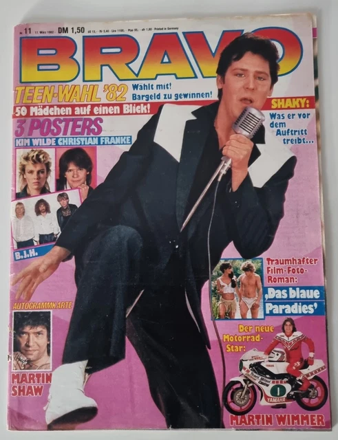 Bravo 11 vom 11.3.1982 Shakin Stevens / Falco / BJH / Rod Steward (D299)