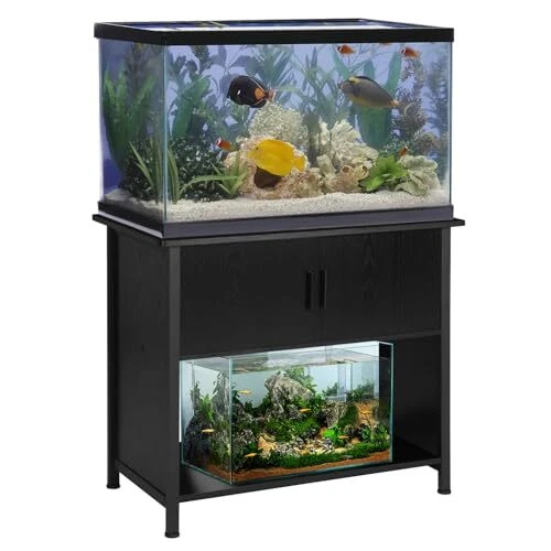 Aquarium Stand 40 Gallon Metal Fish Tank Stand Cabinet with Storage Shelf,