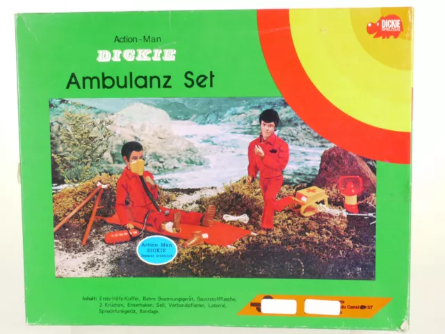 Dickie 7020 Ambulanz-Set für Action-Man Trage Seil MIB Neu OVP SG 1411-13-42