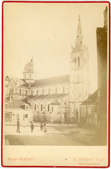 France, Châteauroux, Église Notre-Dame, ca.1880, vintage albumen print vintage a