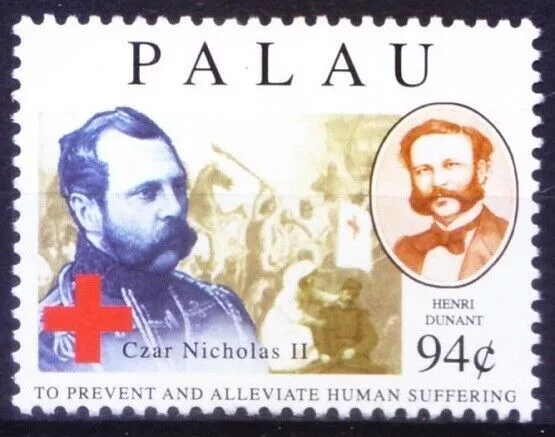 Palau 2000 MNH, Czar Nicholas II of Russia, Red Cross, Dunant, Nobel Peace