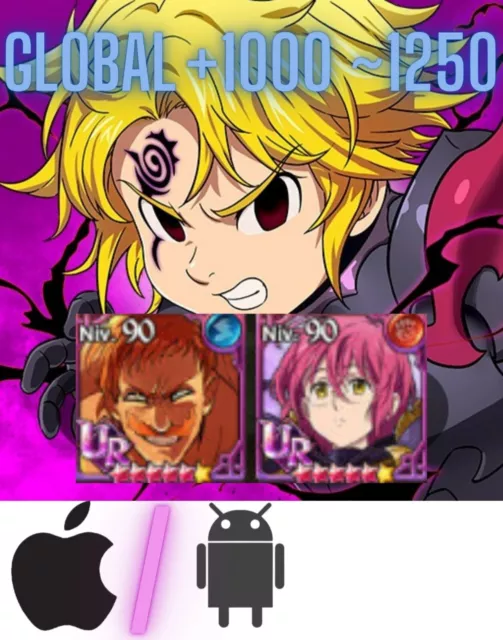 [Global] Seven Deadly Sins (7DS) GRAND CROSS : 1000- 1250 diamonds [IOS/Android]