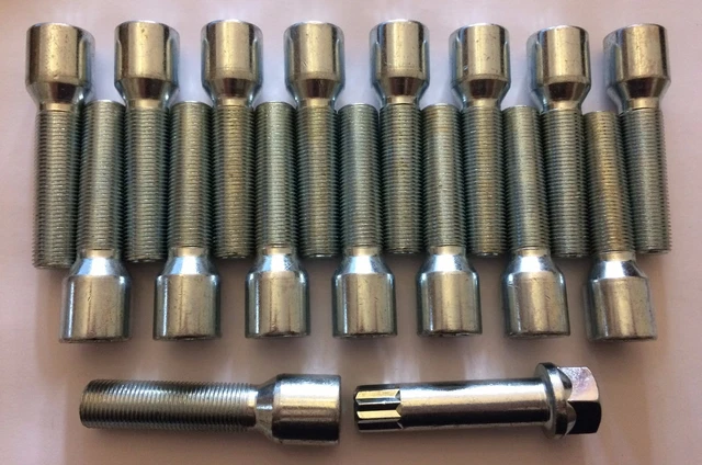 thumbnail image 2 of 10x BIMECC M12x1.5 Alloy Wheel Bolts 80mm Long / 55mm Thread For Mercedes - 60 Degree Taper 2 of 6