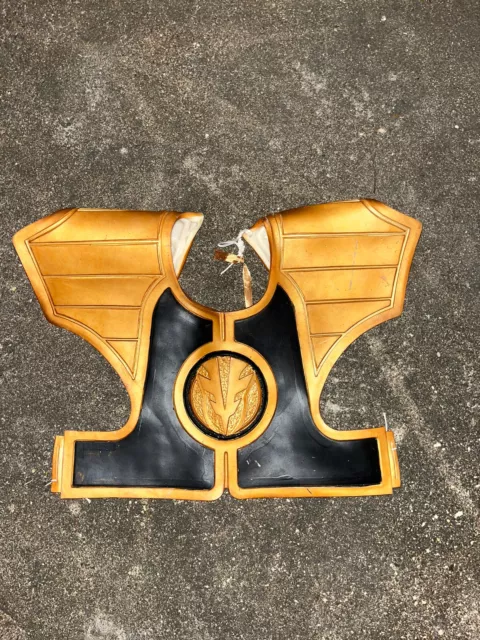Vintage 1994 White Power Ranger Costume Tiger Zord Shield SABAN'S Used