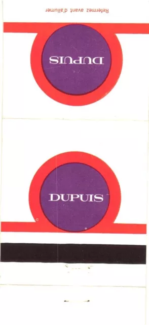 Montreal Trois-Rivières Quebec Canada Dupuis Vintage Matchbook Cover