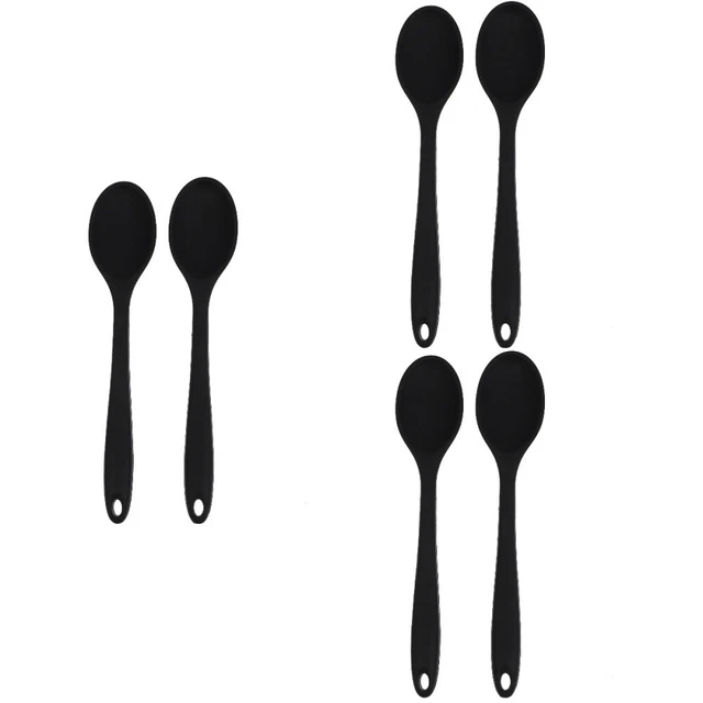 6 cucharas de ensalada de espresso cuchara de silicona japonesa ramen cucharada para servir