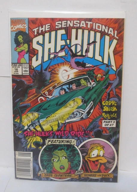 Sensational She-Hulk #16 Newsstand! Howard the Duck Cover  Marvel Comics