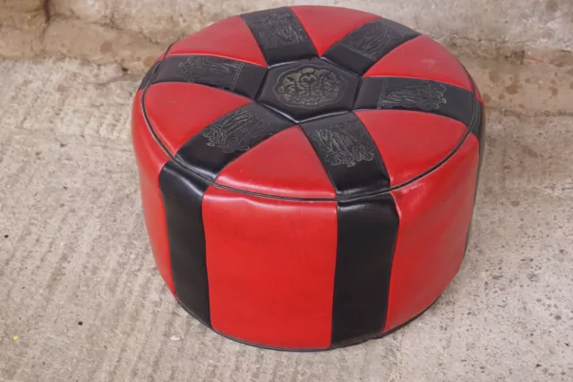 60er Vintage Hocker Sitzhocker Sitzkissen Pouf Ottomane Kamelhocker Kaminhocker