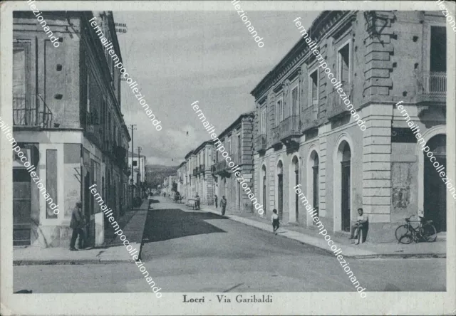bf715 cartolina locri via garibaldi provincia di reggio calabria 1941