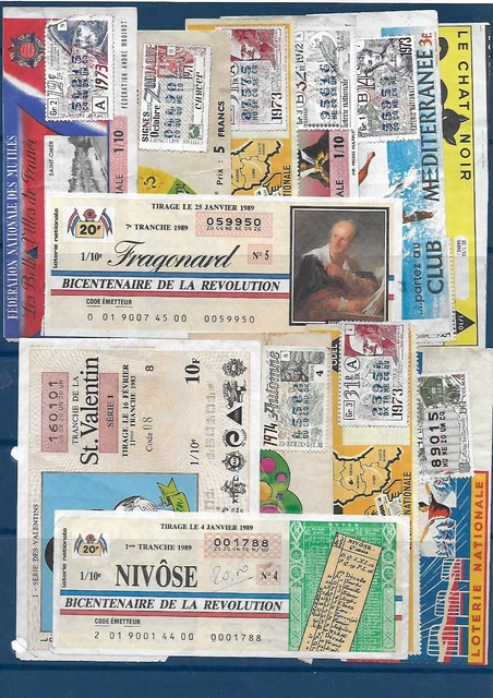 France Vend Lot De Billets Loterie National