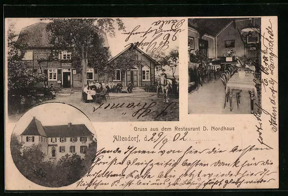 Ansichtskarte Altendorf / Fröndenberg, Restaurant D. Nordhaus 1902