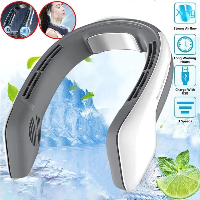Mute Rechargeable Wireless USB Charging Neck FAN Portable Hanging Electric Fan
