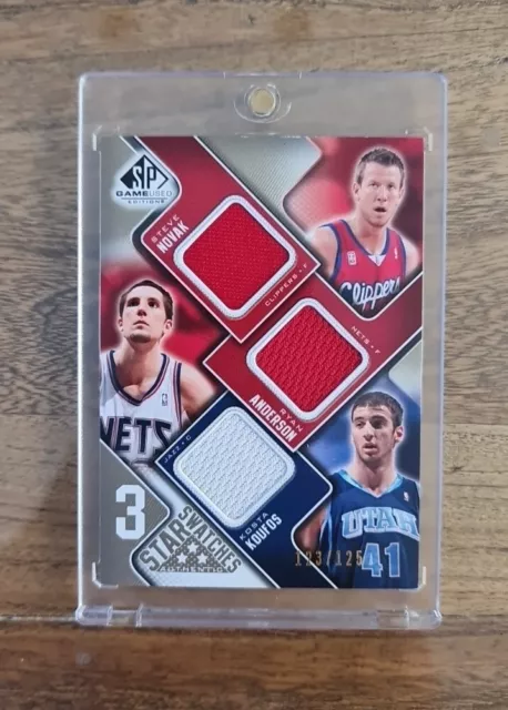 2009-10 SP Game Used Star Swatches  Steve Novak Ryan Anderson #3S-NAK #123/125