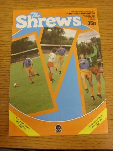 23/10/1982 Shrewsbury Town v Rotherham United  (No Major Faults Noted)