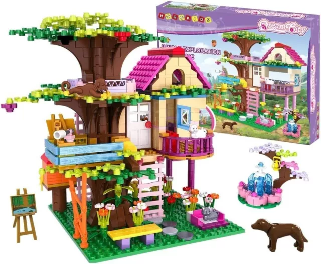 Tree House STEM Building Toy - Creative Construction Set 613PCS Forest House Bui