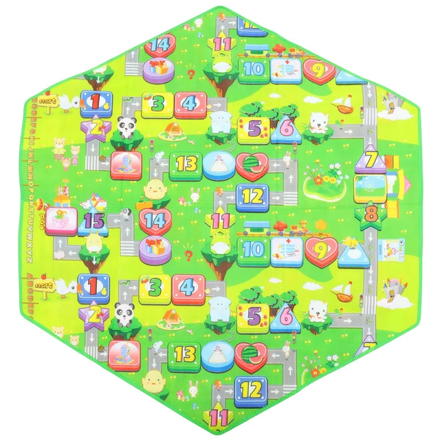 Alfombra de sala de juegos hexagonal alfombra de juego tiendas para niños carpa para niños caricatura