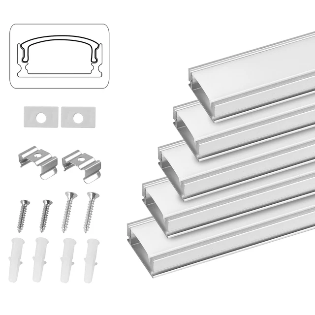 Bcuuozeeing Flexibles Silikon LED Profil 3m, Flexibles LED-Streifen Diffusor Kanal 12×12mm für Akustikpaneele mit Endkappen, für Decke, Schrank, Bar, Akustikpaneele Beleuchtung, Schwarz