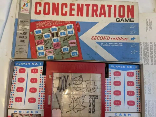 Concentration  Game - 2nd Edition - 1962 John Sands