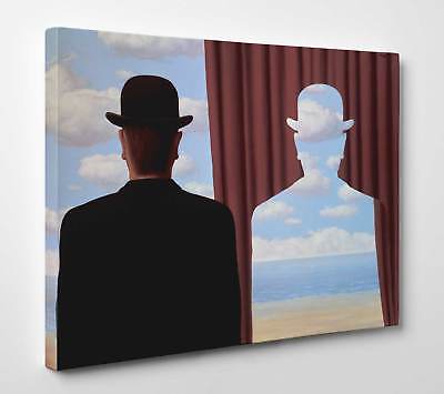 50 x 70 cm Rene Magritte Les Amantes Giallo Bus 60 Quadro Stampa Su Tela Canvas 