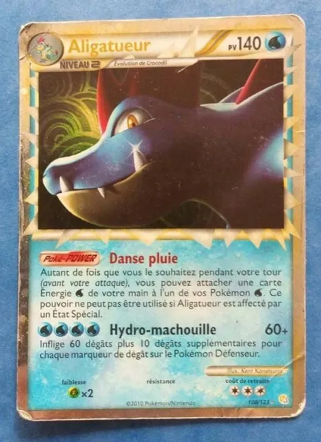 Carte Pokémon Aligatueur Holo 108/123 HeartGold and SoulSilver Pv140 française