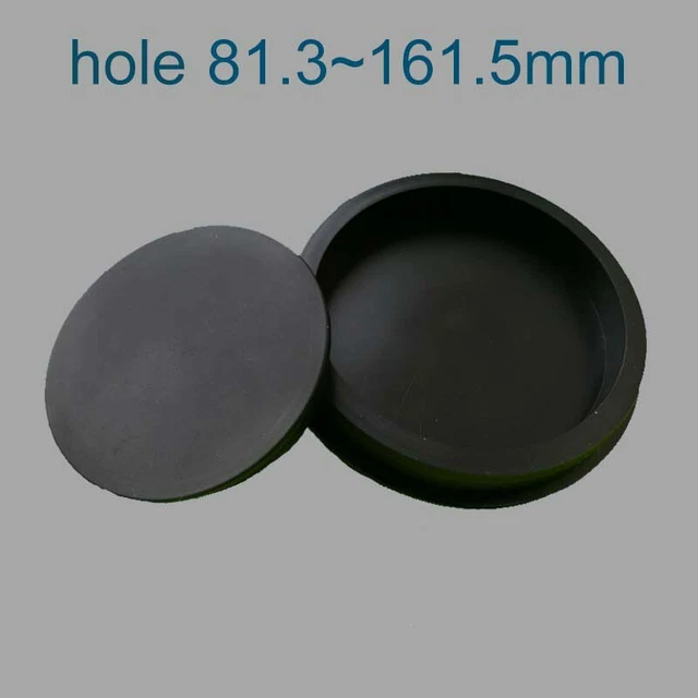 Rubber Hole Plugs 81.3mm-161.5mm Push In Compression Stem Black Thick Panel Plug