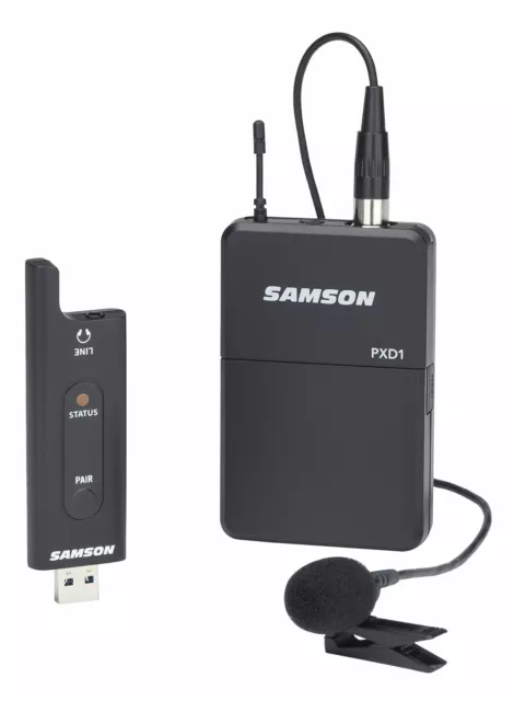 Samson Stage XPD2 USB Presentation Wireless Set Lavalier Mikrofon Sender 2,4 GHz