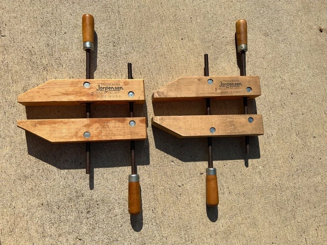Vintage JORGENSON Handscrew clamps ~ 1 pair ~ USA Adjustable Clamp Co